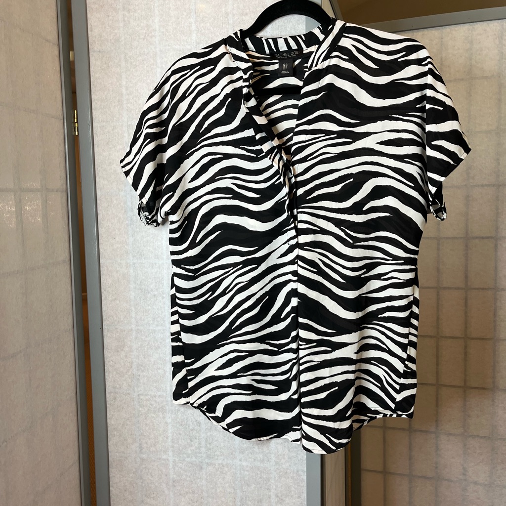 Rachel Zoe Zebra Striped Top